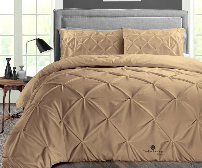 Taupe Pinch Duvet Cover