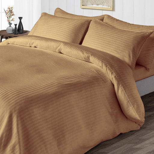 Taupe Stripe Duvet Cover - Comfort Beddings