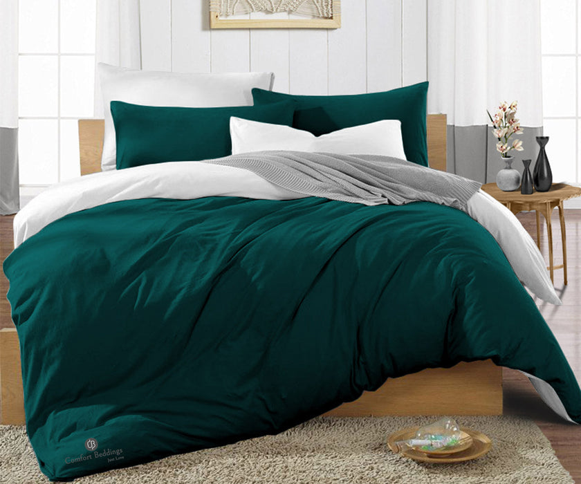 Teal Reversible Duvet Cover