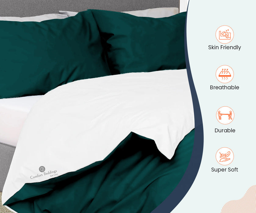 Teal Reversible Duvet Cover