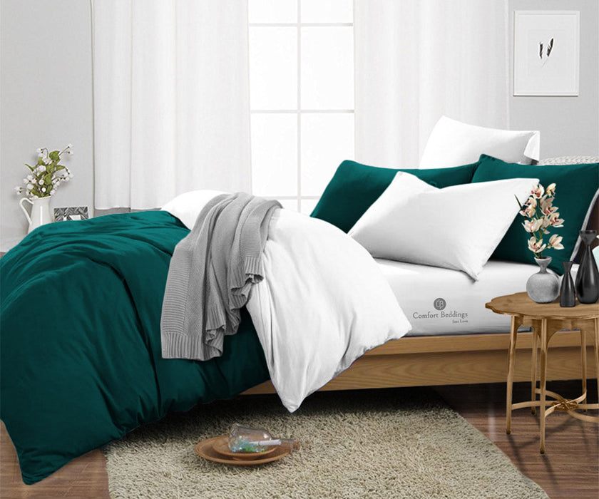 Teal Reversible Duvet Cover