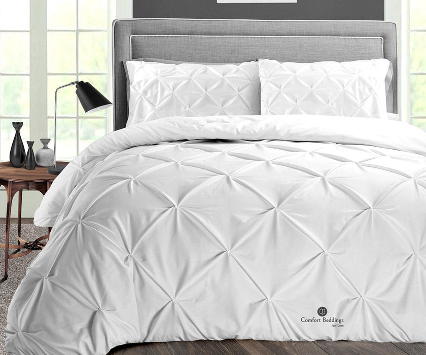 white pinch duvet cover