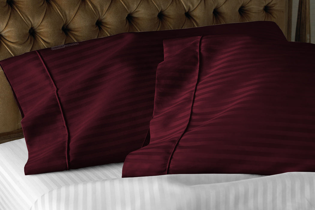 Wine Stripe pillow cases