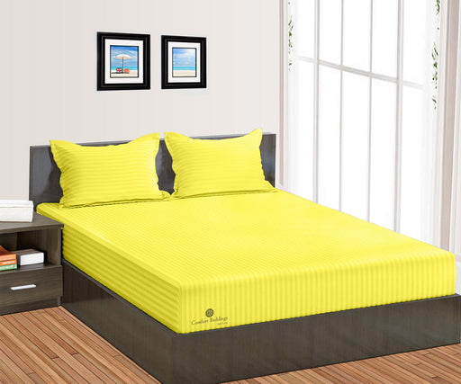 Yellow Stripe Fitted Bed Sheet - Comfort Beddings