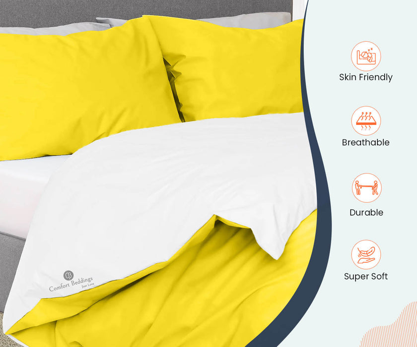 Yellow Reversible Duvet Cover