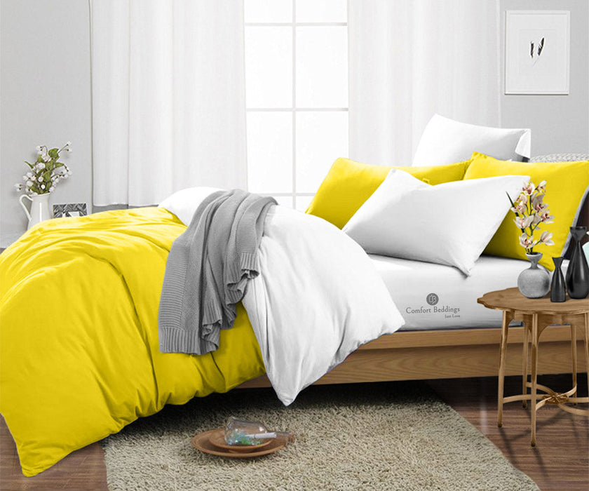 Yellow Reversible Duvet Cover