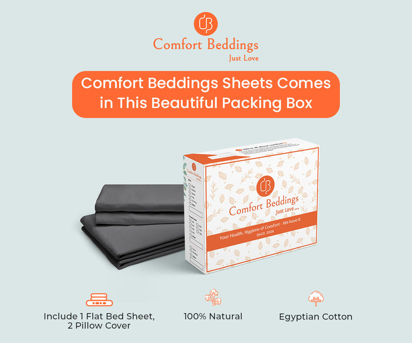 Dark Grey Bed Sheets - Comfort Beddings