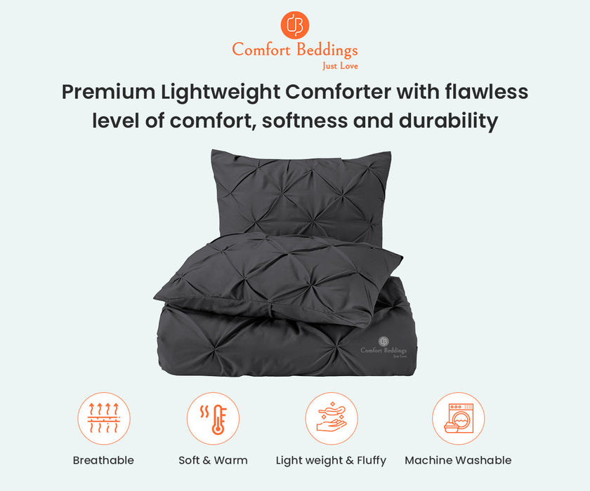 Dark Gray Pinch comforter