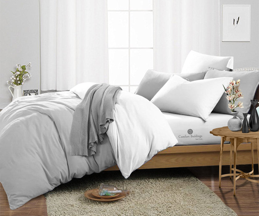 Light Grey Reversible Duvet Cover