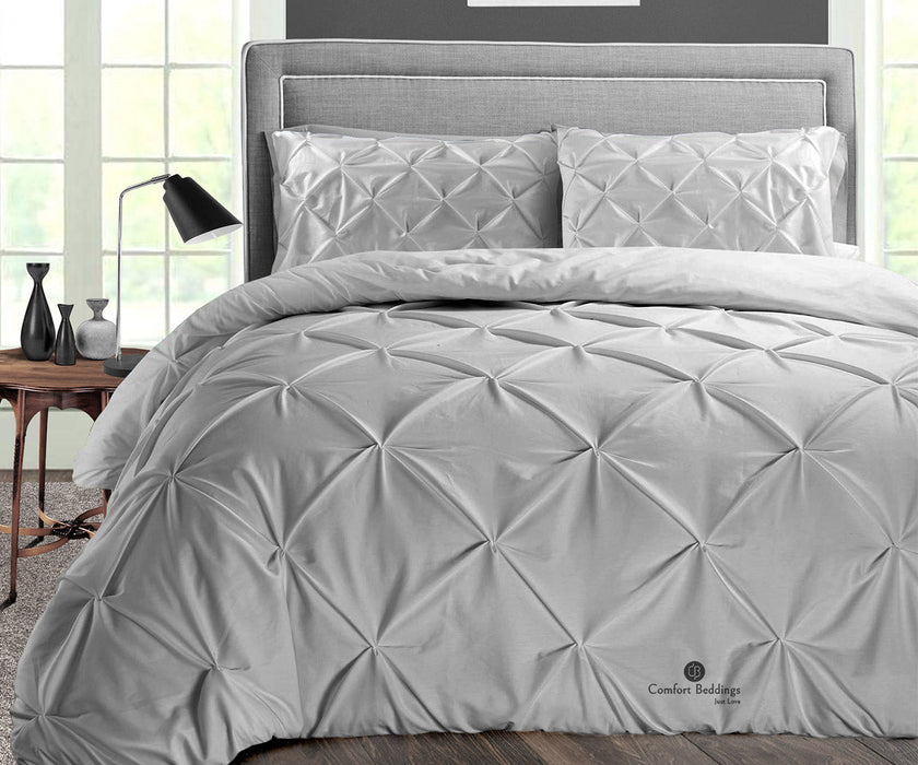 Light Gray Pinch Duvet Cover