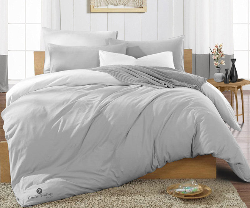 Light Grey Reversible Duvet Cover