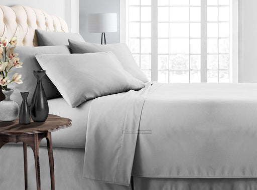 Light Grey Fitted Bedsheet Combo Offer - Comfort Beddings