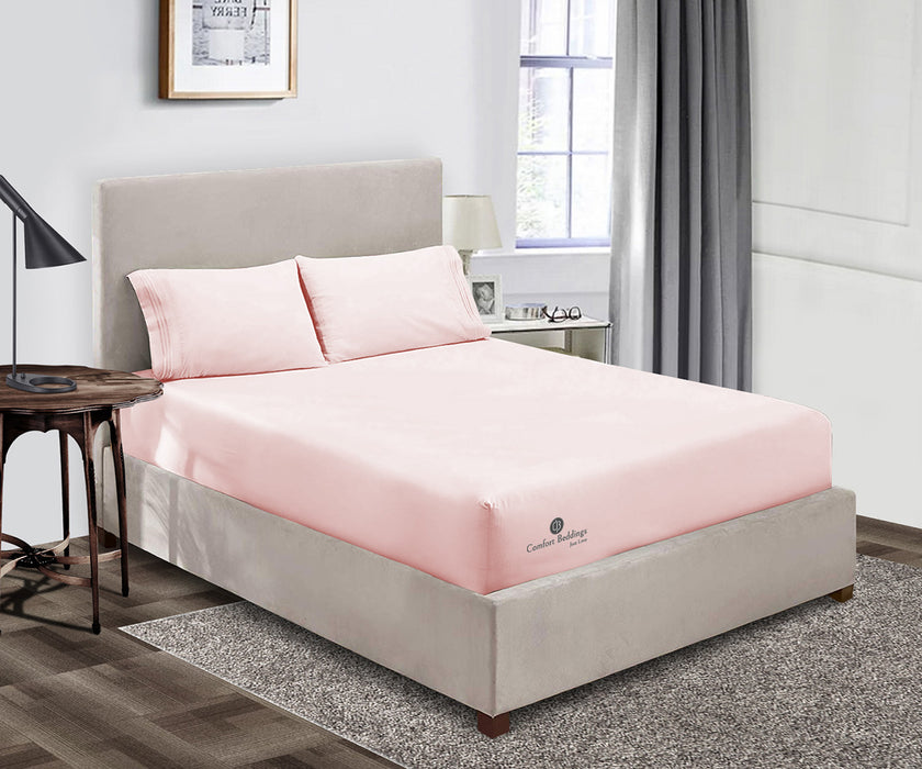 Blush Fitted Bed Sheet