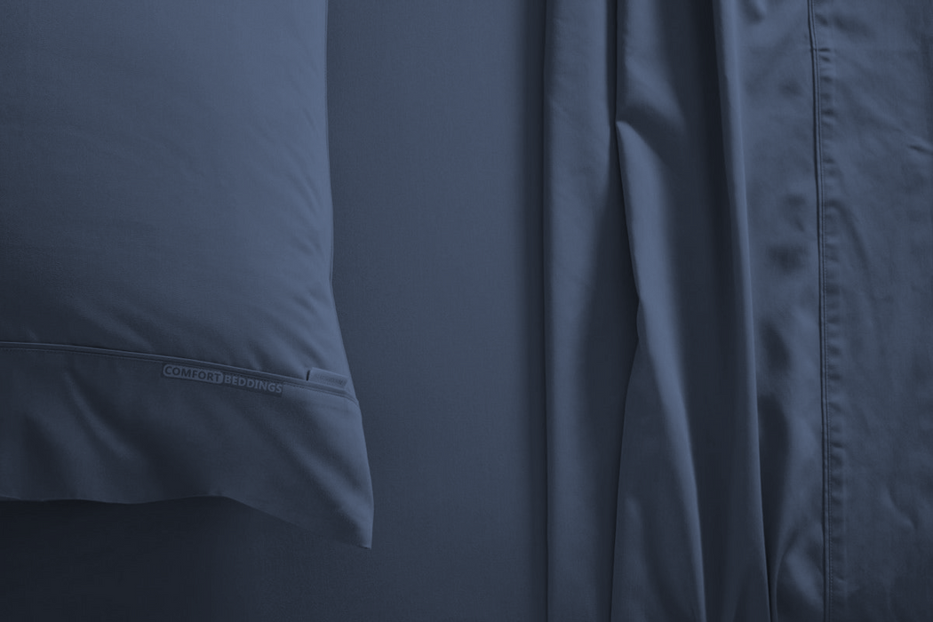 Mediterranean Blue Pack Of 3 Flat Bedsheet