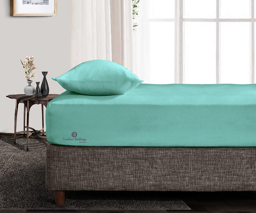 Aqua Greend Fitted Bed Sheet