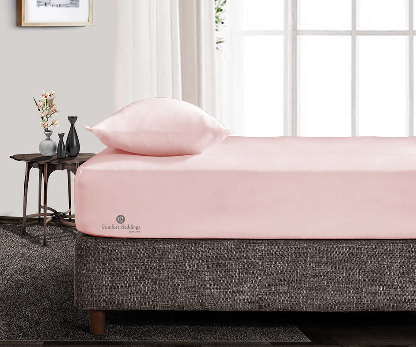 Blush Fitted Bed Sheet