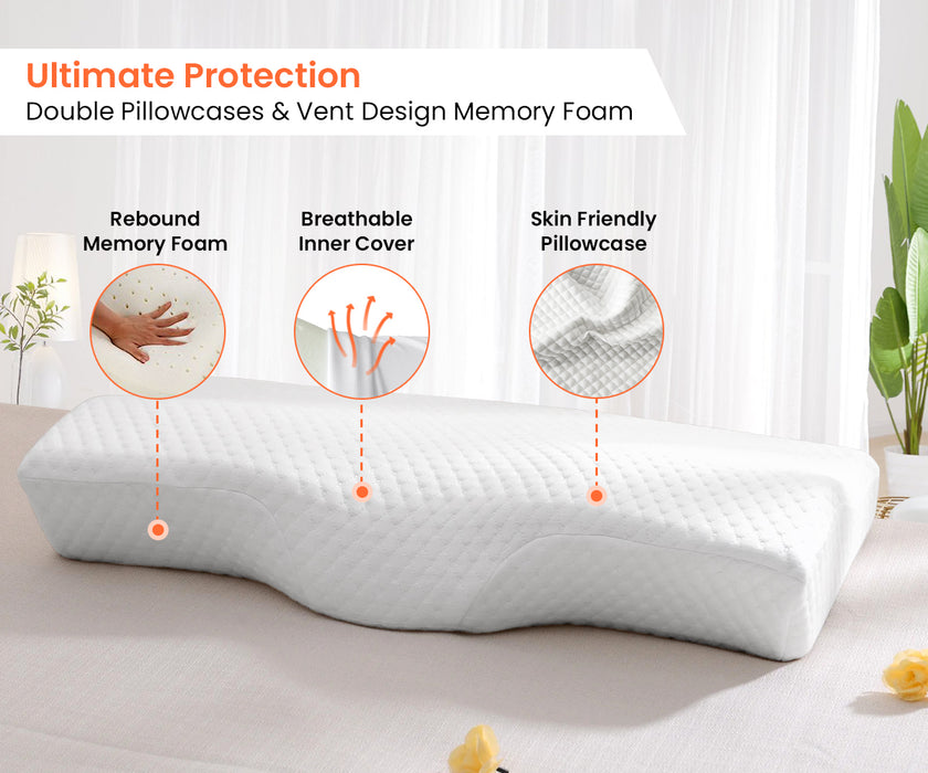Butterfly Design Memory Foam Pillow with Cover