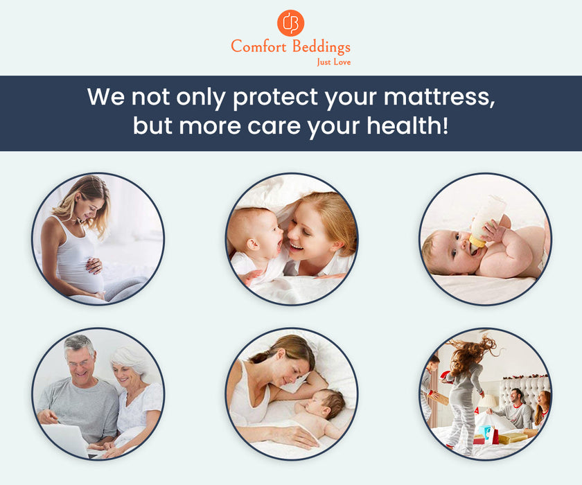 Waterproof White Terry Round Bed Mattress Protector