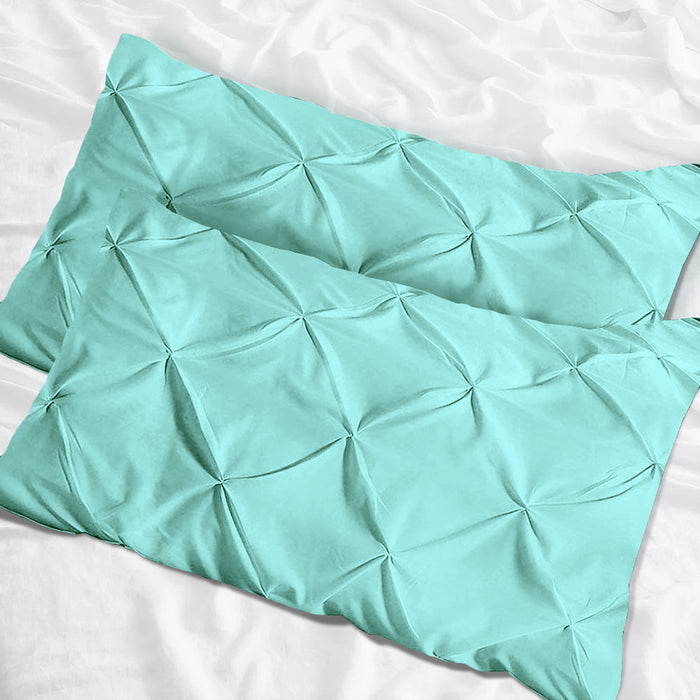 Aqua Green Pinch Pillow Covers