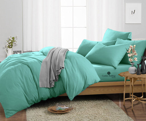 Cotton Aqua Green Duvet Cover