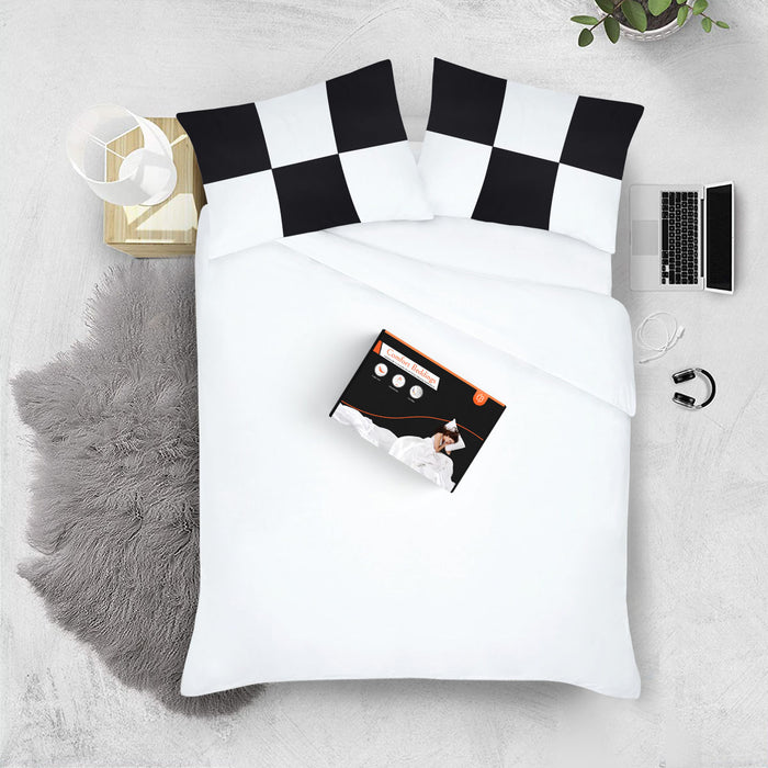 Black Chex with White Chex Pillow Covers