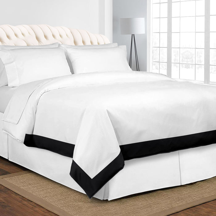 Black with White Two Tone Duvet Cover
