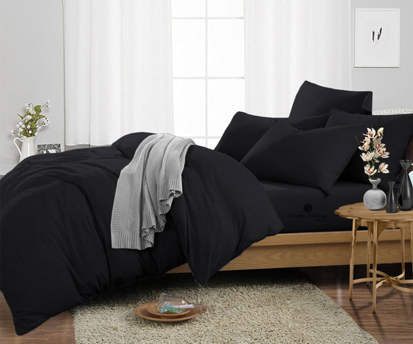 black cotton duvet covers