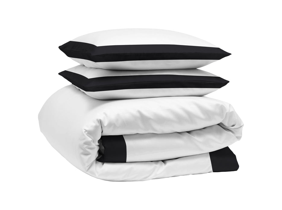 Black with White Two Tone Duvet Cover