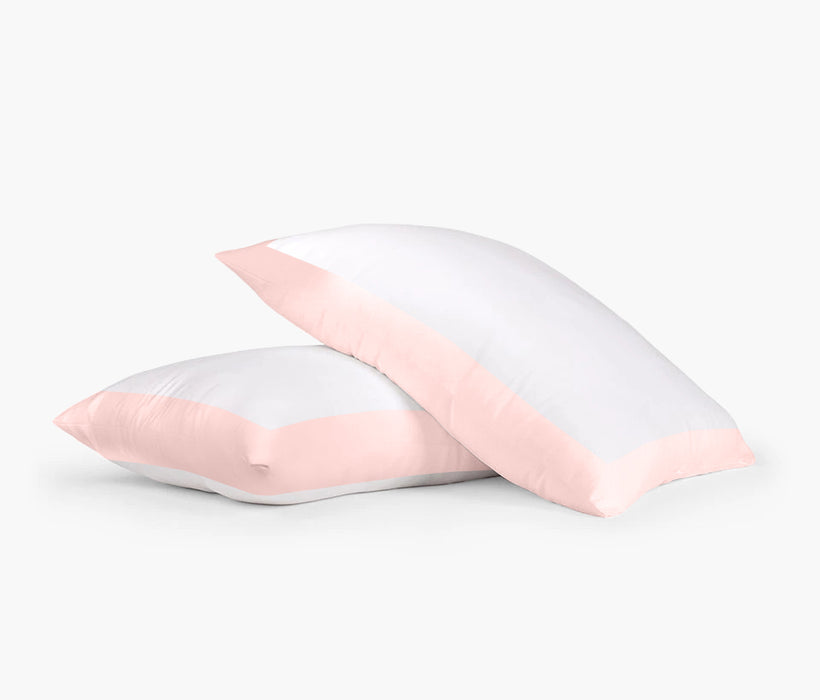 Blush with White Two Tone Pillow Covers