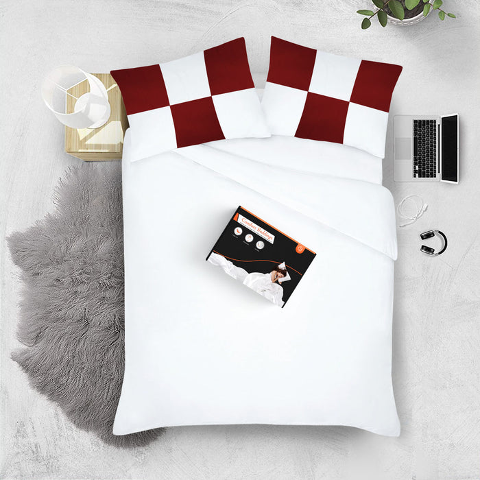 Burgundy with White Chex Pillow Covers
