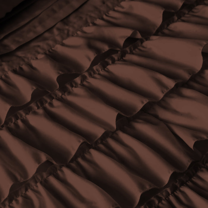Chocolate Multi Ruffled Duvet Cover