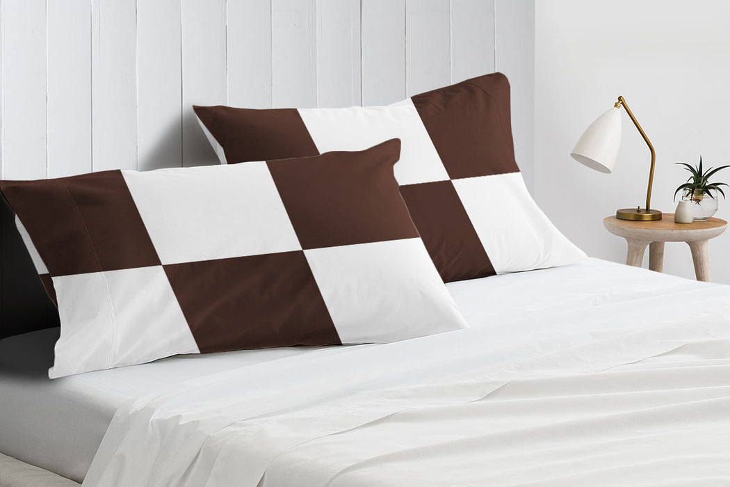 Chocolate with White Chex Pillow Covers