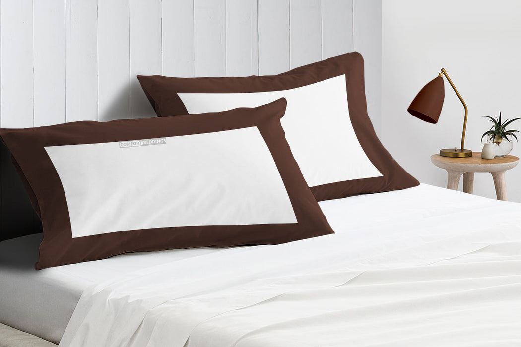 Chocolate with White Two Tone Pillow Covers