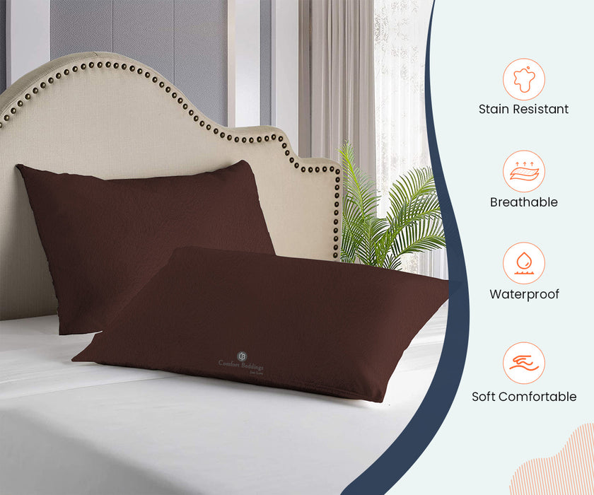 Terry Chocolate Waterproof Pillow Protector