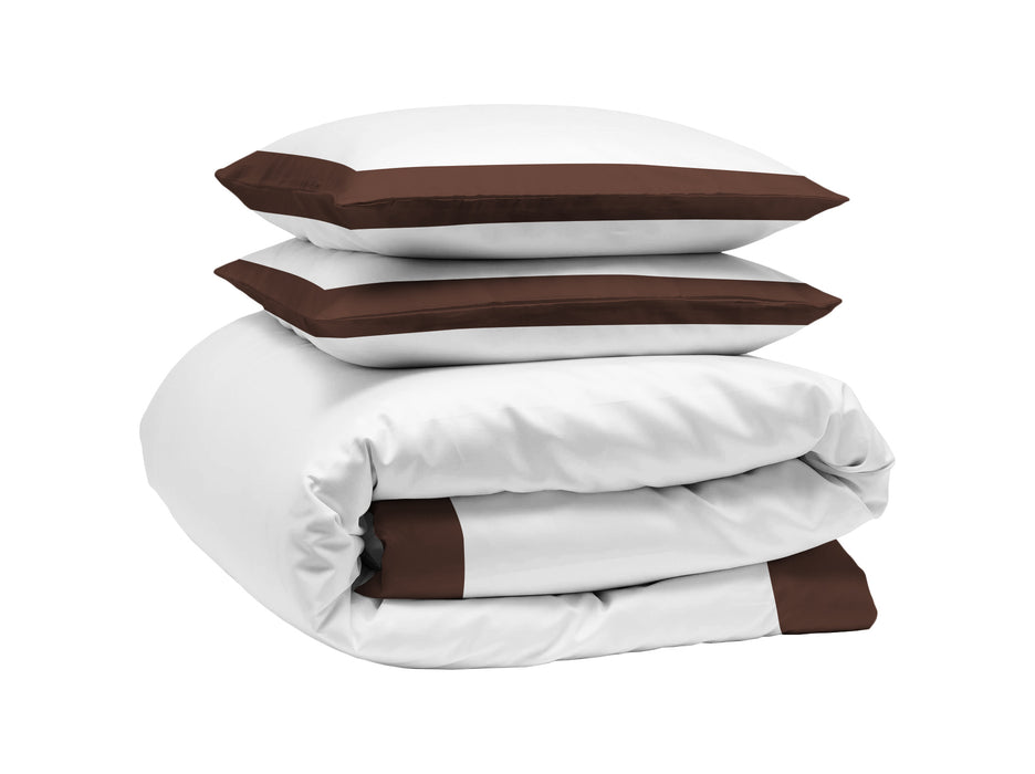 Chocolate with White Two Tone Duvet Cover