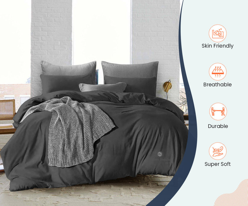 Dark Grey Duvet Cover