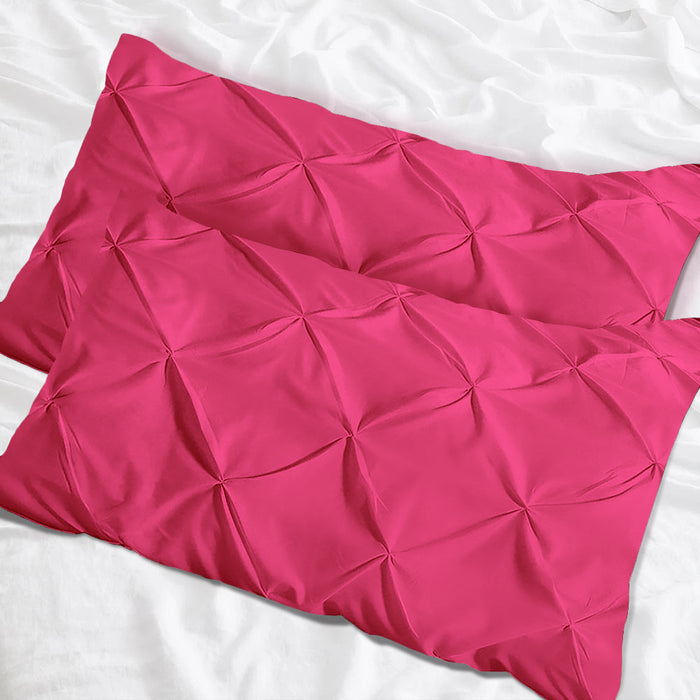 Hot Pink Pinch Pillow Covers