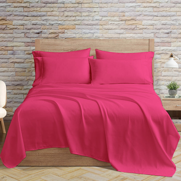 Trendy Colors Combo Pack of 1 Fitted, 1 Flat Sheet, 1 Comforter And 4 Pillow Cases