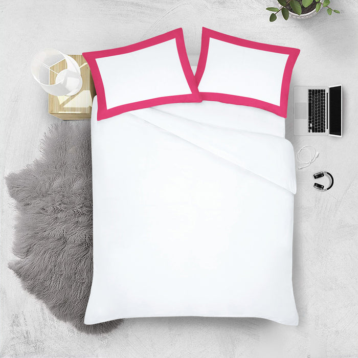 Hot Pink with White Two Tone Pillow Covers