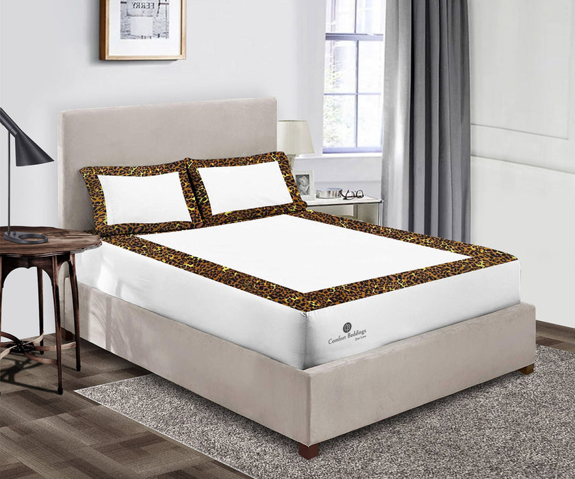 Leopard Print two tone Fitted Bed Sheet