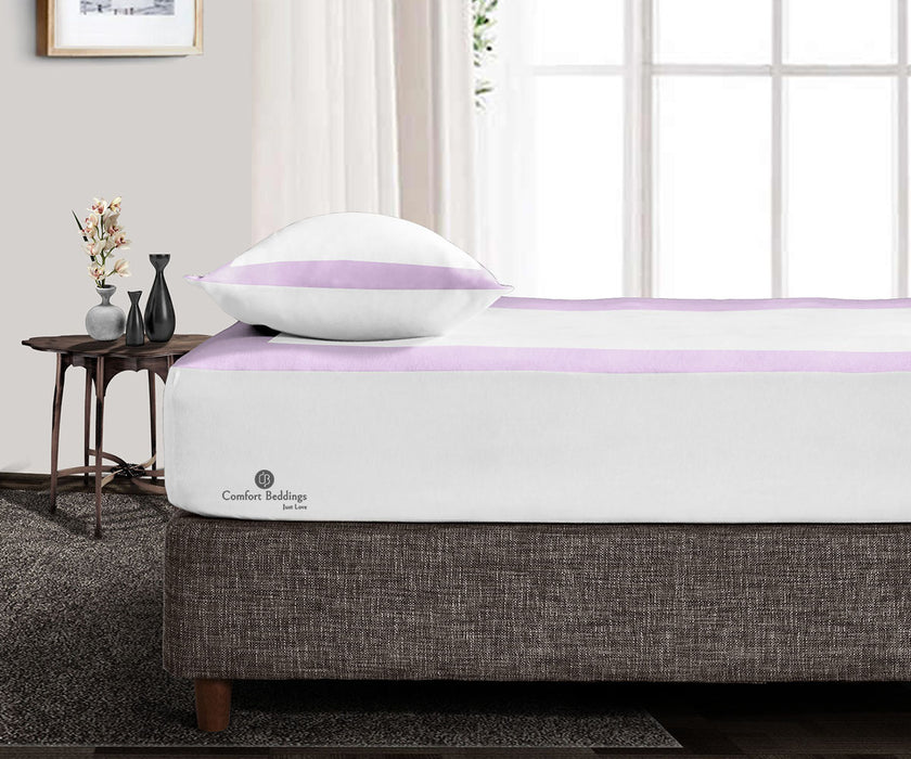 Lilac two tone Fitted Bed Sheet