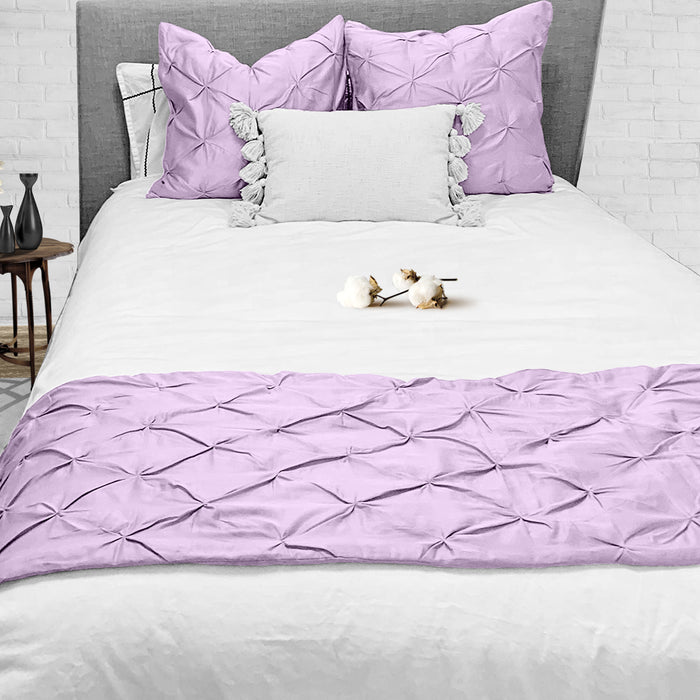 Lilac Pinch Bed Runner