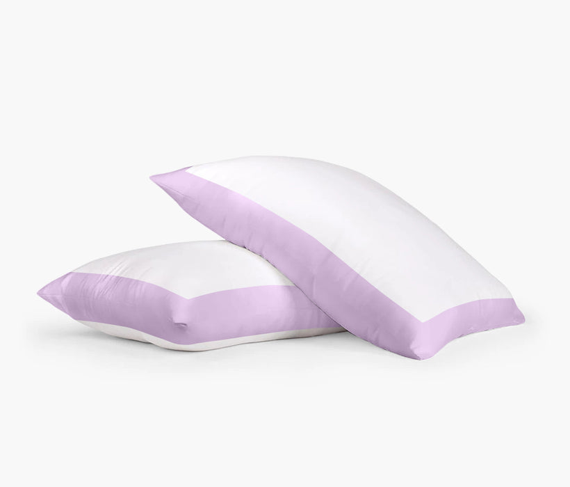 Lilac with White Two Tone Pillow Covers