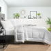 light grey and black reversible comforter