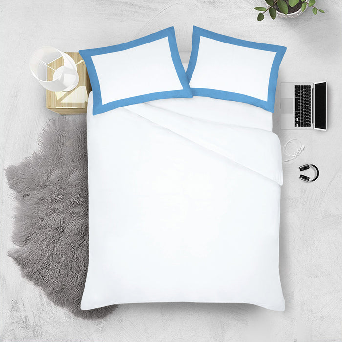 Mediterranean Blue with White Two Tone Pillow Covers