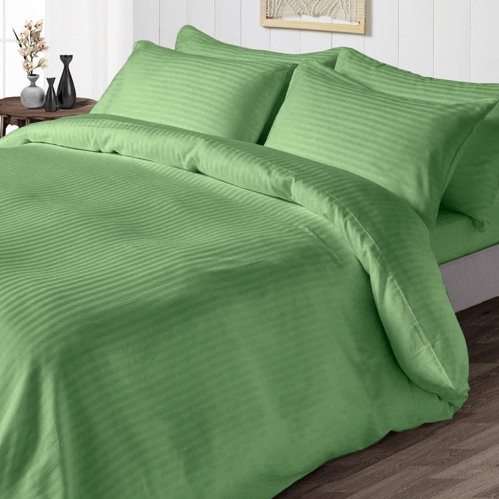 Moss Stripe Duvet Cover - Comfort Beddings