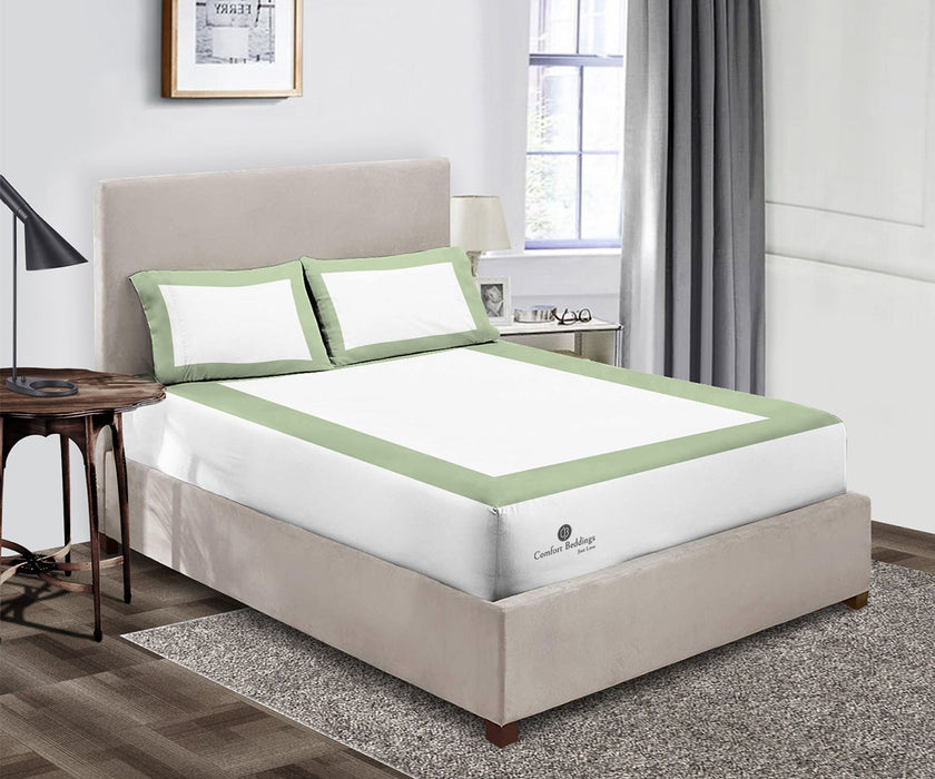 Moss two tone Fitted Bed Sheet