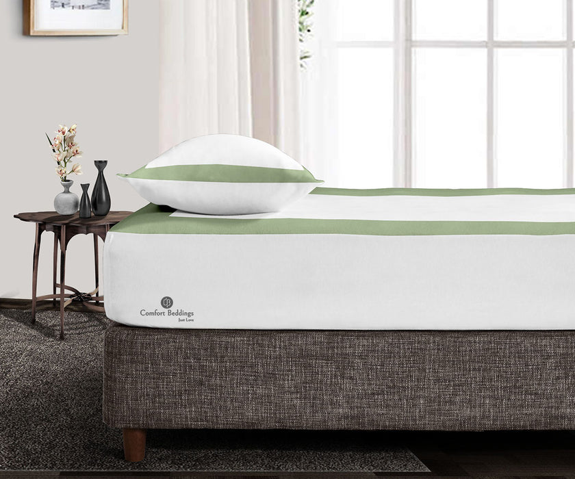 Moss two tone Fitted Bed Sheet