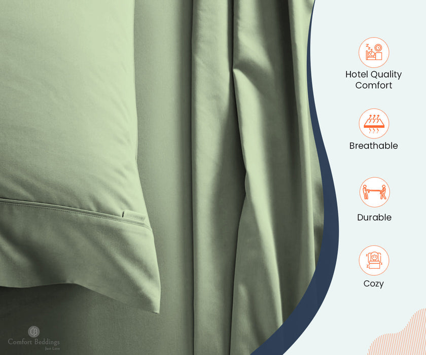 600 TC Moss Fitted Sheet