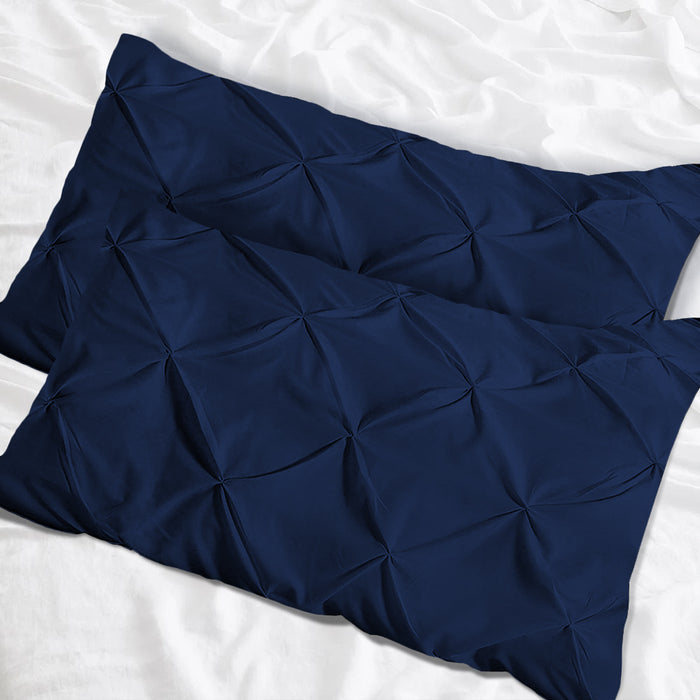 Navy Blue Pinch Pillow Covers